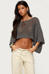 Laline Oversized Knit Crop Top