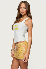 Lemon Drop Ribbed Tank Top