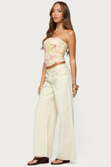 Cicilla Vintage Mixed Print Tube Top