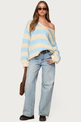 Tracie Striped Oversized Sweater