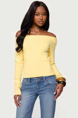 Elona Off Shoulder Knit Top