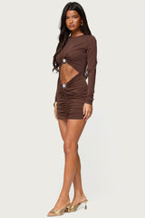 Nia Cutout Pendant Mini Dress