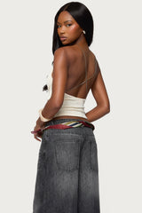 Khloey Chain Cowl Neck Top