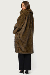 Saphira Oversized Faux Fur Maxi Coat