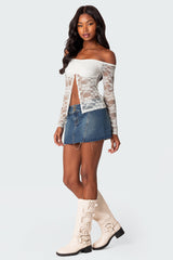 Donnie Washed Denim Mini Skirt