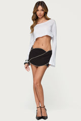 Abstract Rhinestone Mini Skort