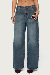 Santi Low Rise Baggy Jeans