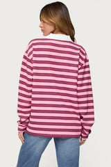 Maureen Striped Polo Sweatshirt