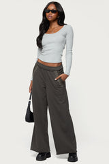 Wrenn Studded Wide Leg Joggers