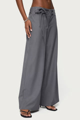 Willard Baggy Lace Up Belt Trousers