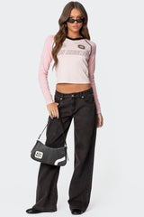 Bow Pocket Low Rise Baggy Jeans