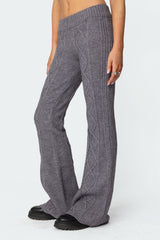 Ray Cable Knit Flared Trousers