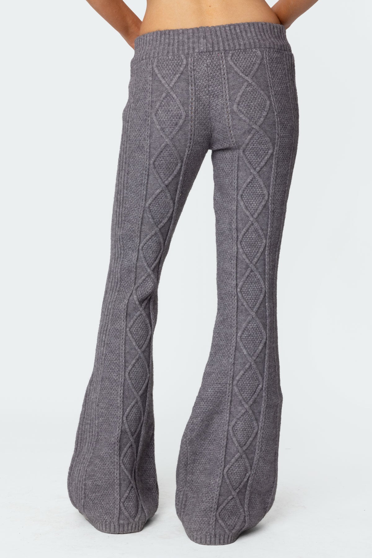 Ray Cable Knit Flared Trousers