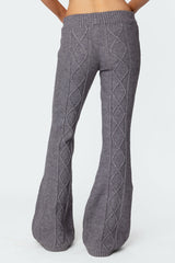 Ray Cable Knit Flared Trousers