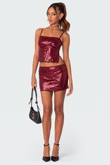 Cosmo Sequin Mini Skirt