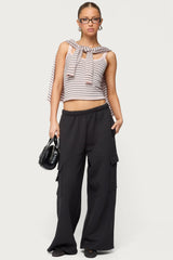 Petite Wide Leg Cargo Joggers