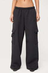 Petite Wide Leg Cargo Joggers