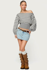 Mika Off Shoulder Oversized Sweater