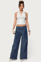 Mirella Sequin Low Rise Baggy Jeans