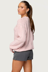 Jessy Cable Knit Oversized Sweater