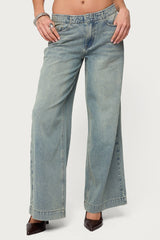 Saffie No Waistaband Low Rise Baggy Jeans