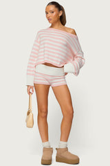Saphi Striped Oversized Knit Sweater