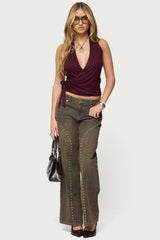 Addana Wrapped Halter Top