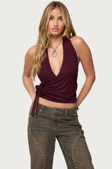 Addana Wrapped Halter Top