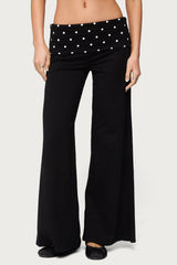 Petite Reeva Polka Dot Foldover Trousers