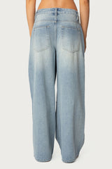 Skater Girl Washed Low Rise Baggy Jeans