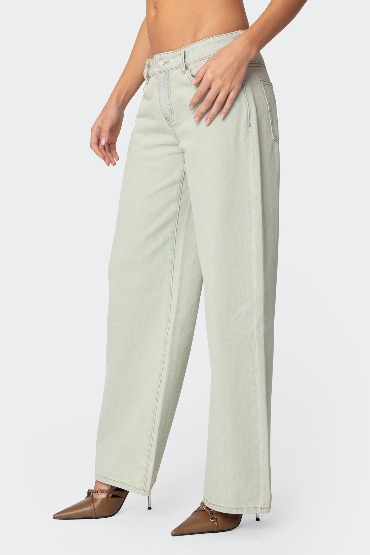 Raelynn Washed Low Rise Baggy Jeans