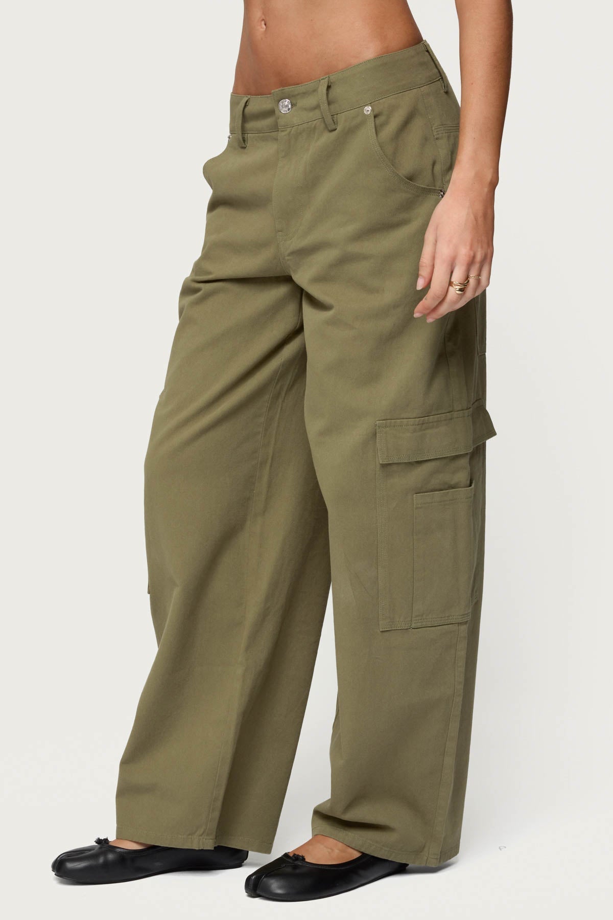 Jadah Low Rise Baggy Cargo Trousers