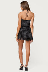 Ariah Polka Dot Chiffon Mini Dress