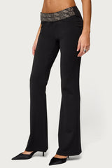 Maricela Sequin Bead Bootcut Trousers