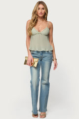 Rhian Lacey Pleated Babydoll Top