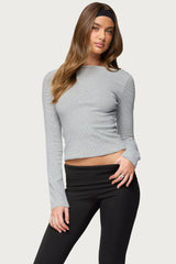 Loria Striped Boat Neck Top