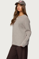 Lavonne Oversized Knit Raglan Sweater