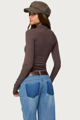 Binta Mock Neck Long Sleeve Top