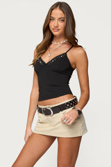 Holland Bead V Neck Tank Top