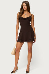 Josefina Drop Waist Chiffon Mini Dress