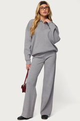 Lorie Wide Leg Knit Trousers