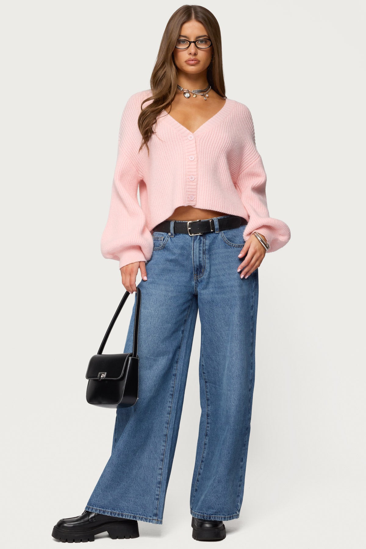 Sabrina Chunky Knit Cropped Cardigan