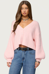 Sabrina Chunky Knit Cropped Cardigan
