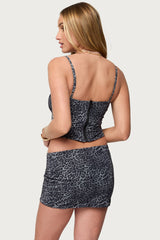 Edin Leopard Print Mesh Bra Top