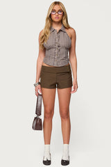 Karla Pleated Tailored Micro Shorts