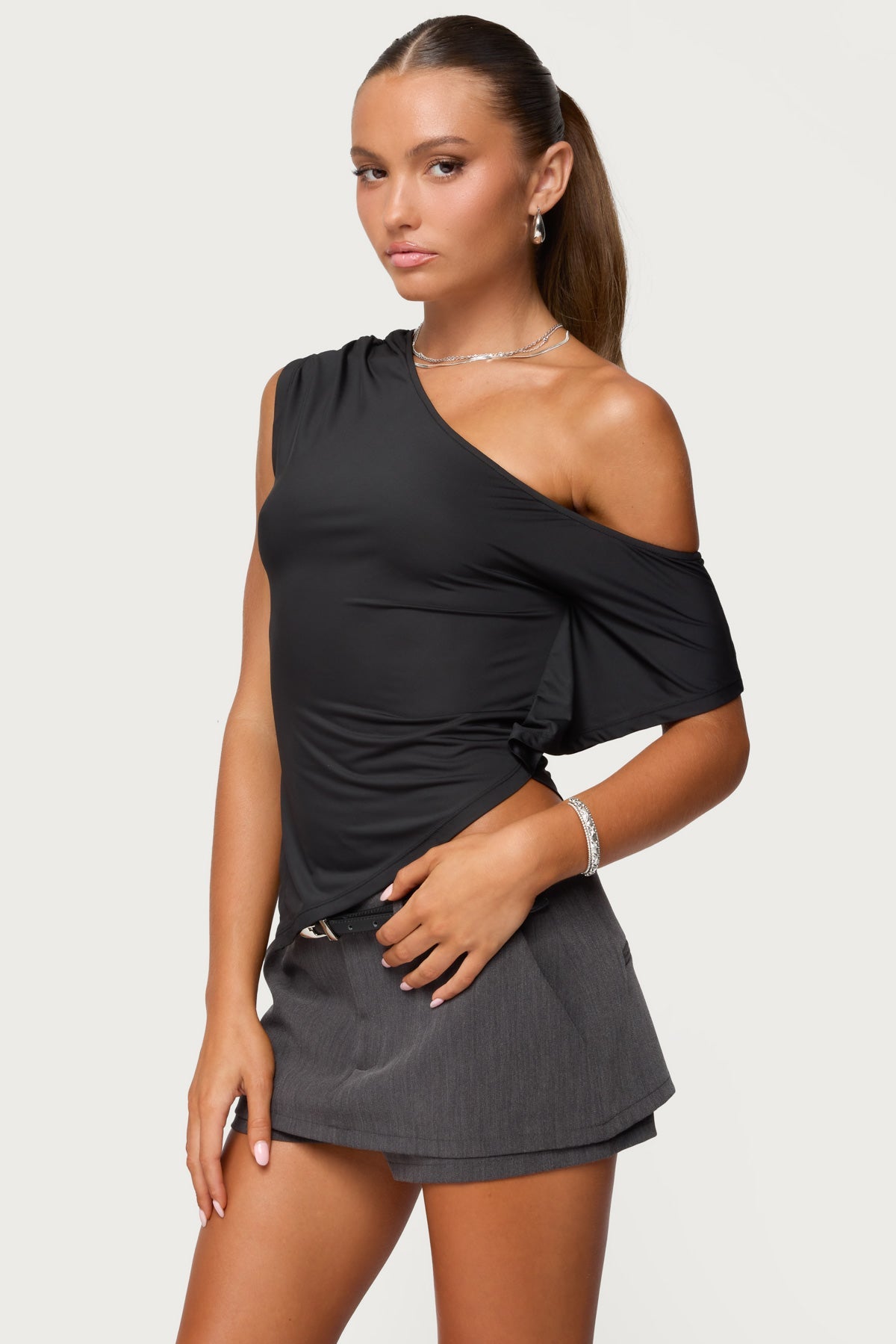 Katana Asymmetric Off Shoulder Top