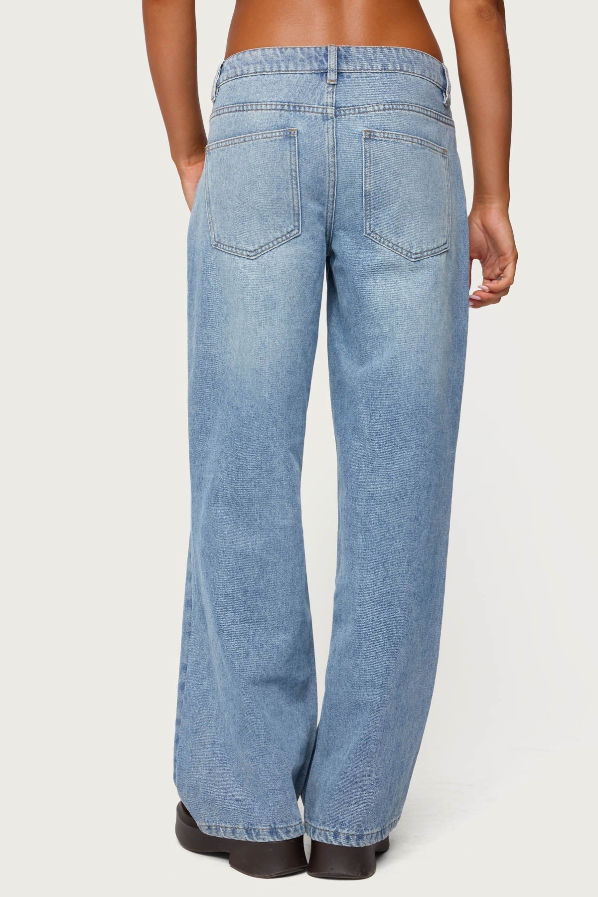 Dutton Distressed Low Rise Baggy Jeans