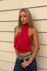 Laeva Backless Halter Top