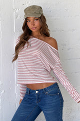 Kathee Striped Off Shoulder Top