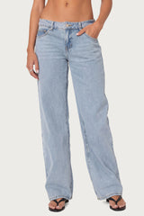 Raelynn Washed Low Rise Baggy Jeans